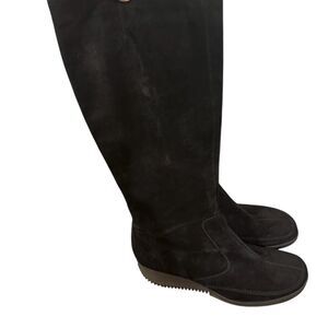 Via Spiga Black Over the Knee Boots